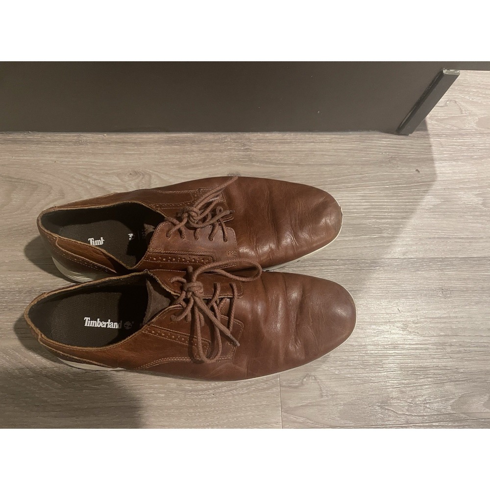 Timberland Men's Dress Shoes Brown Size 11.5 Classic Minimalist Preppy Dressy - Picture 2 of 7